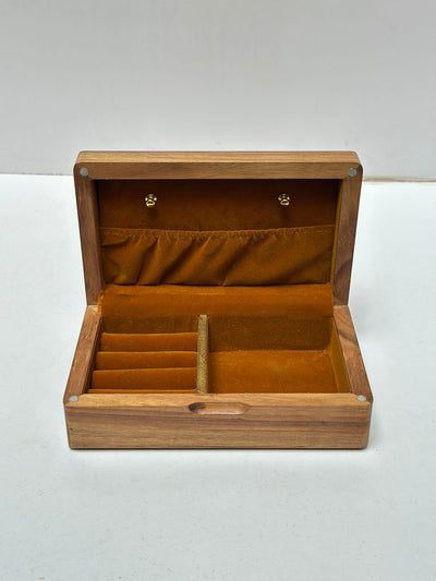 Hand-Crafted Rosewood Jewellery Organizer Box – Velvet Interior